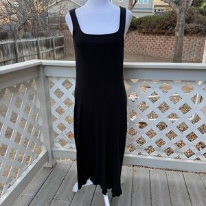 Skin Andreea Ali Black Pima Organic Cotton Maxi Dress 26” Bust Size 2-4 Lined